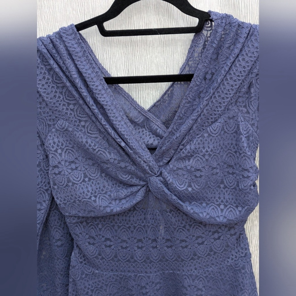 Free People Violet Lace Off Shoulder Mini Dress - Picture 8 of 11